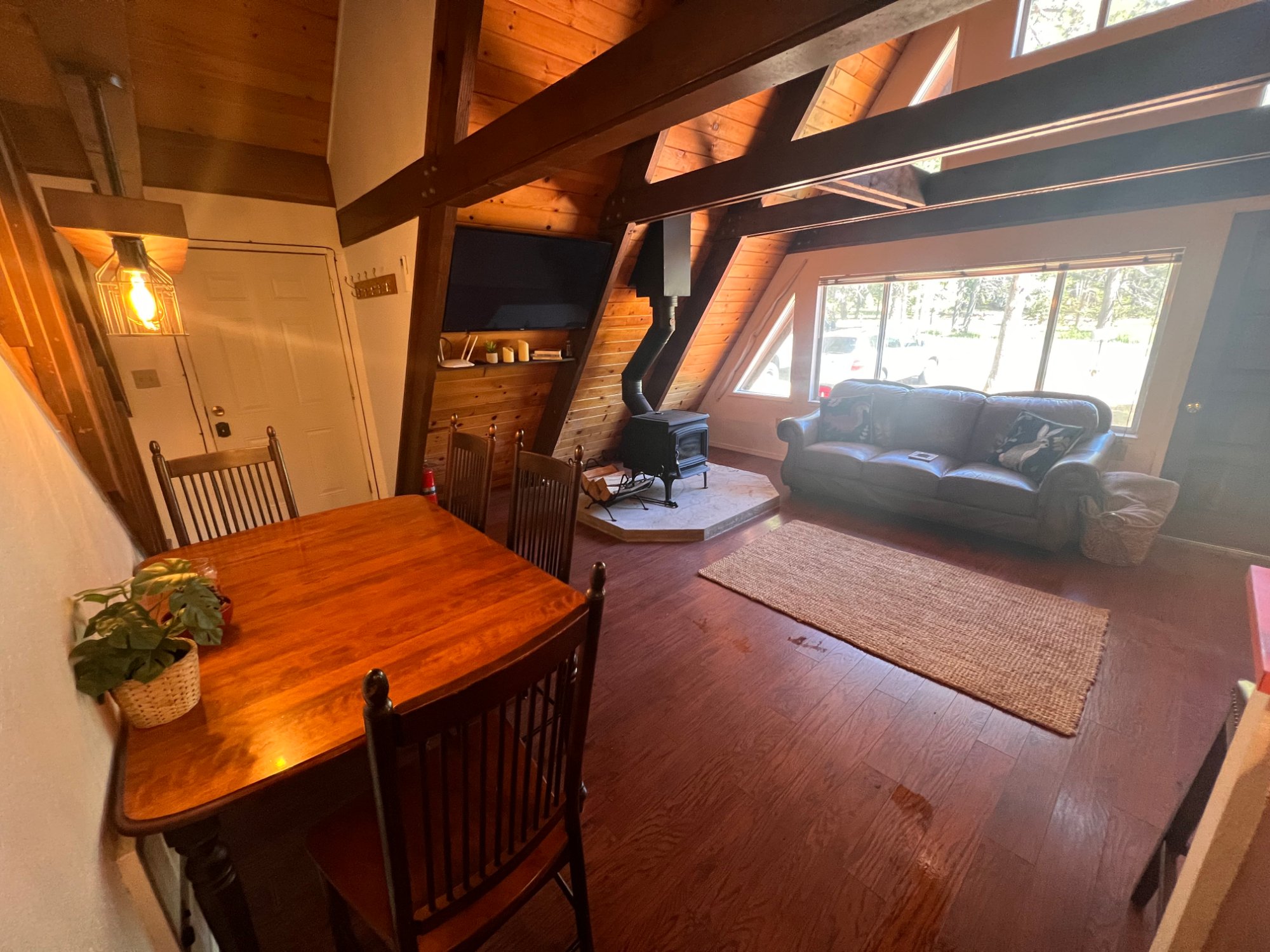 Dining area and living room view